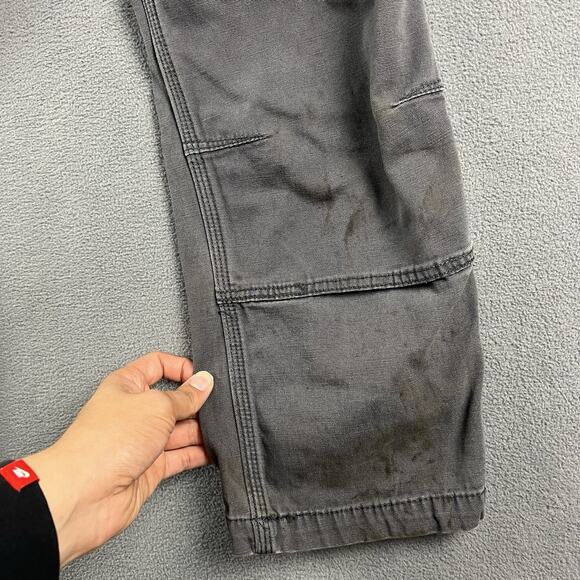 Carhartt Pants Mens 36X30 Gray Carpenter Double Knee Distressed Workwear - Picture 5 of 16